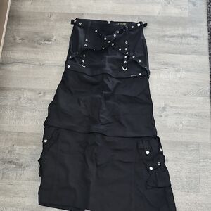 Sold Tripp NYC Triple Zip Off Black Skirt S
